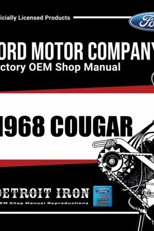Genuine Digital Shop Manual and Resources for 1968 Mercury, Cougar