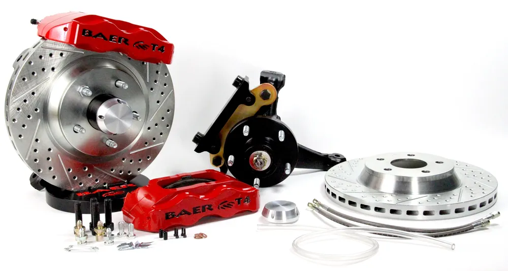Baer Brakes 4301406MG-X1 Baer Brakes 13" Track4 Front Brake Kit, Monster Green, SDZ, ARP Studs Genuine