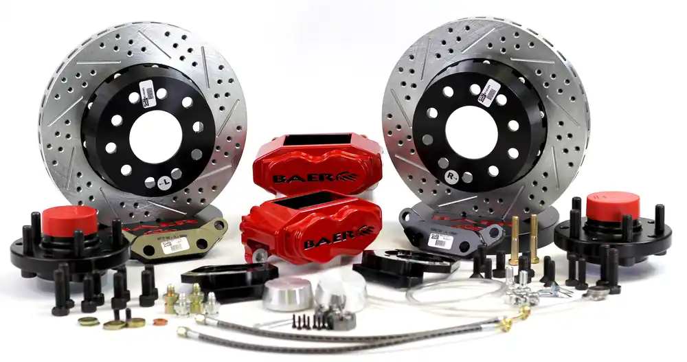 Baer Brakes 4261357GB-1X Baer Brakes 11" SS4+ Front Brake Kit, Grabber Blue, Slot, Std. Studs Direct From Factory