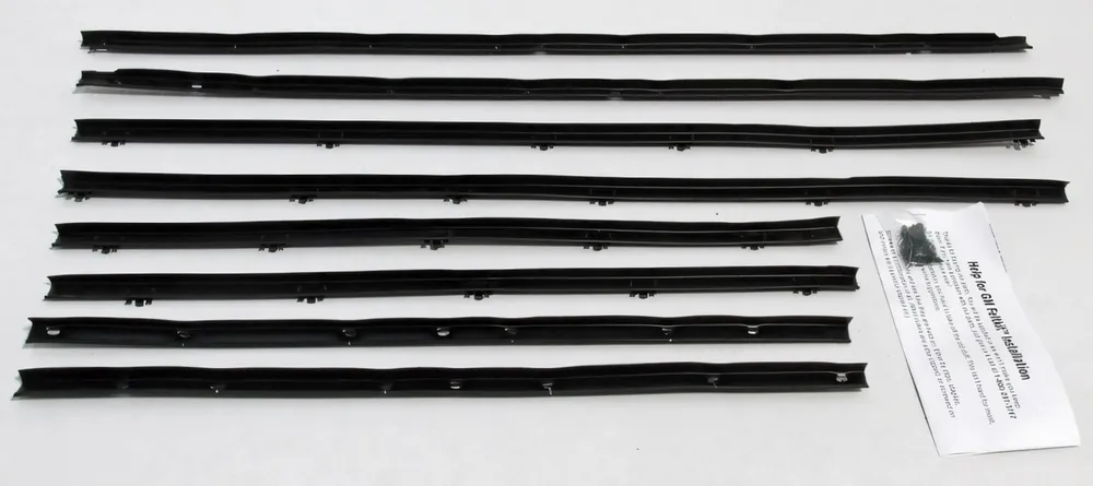 Mega Sale Window Sweeps Weatherstrip for 1964 Pontiac GTO Lemans Hardtop Black Front Rear