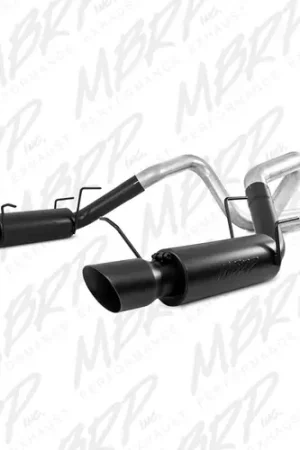 Latest MBRP Exhaust Black-Coated Aluminized Steel 3" Cat Back Dual Split Rear Exit (Race Version) for 2011-2012 Ford Shelby GT500 - S7264BLK
