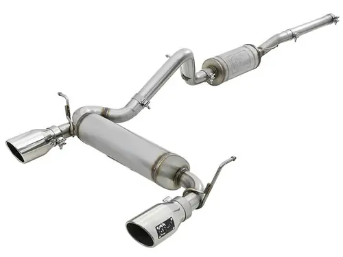 aFe Rebel Series 2.5in 409 SS Cat-Back Exhaust w/ Polished Tips 07+ Jeep Wrangler (JK) V6 3.6L/3.8L Budget