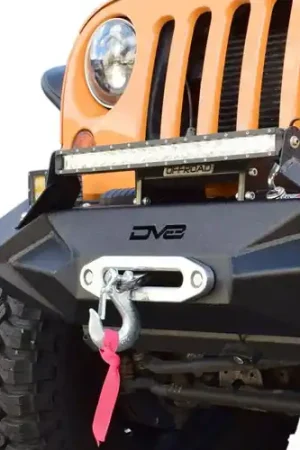 Mega Sale DV8 Offroad 07-18 Jeep Wrangler JK/JL Steel Stubby Front Bumper w/ Light Bracket & Winch Plate