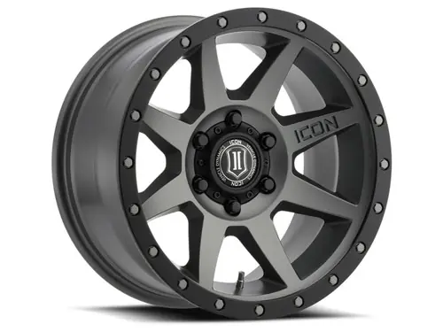 Buy Online ICON Rebound 17x8.5 6x5.5 25mm Offset 5.75in BS 93.1mm Bore Titanium Wheel - 1817858357TT