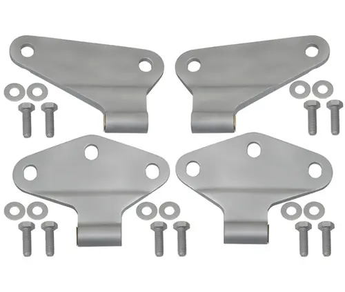 Kentrol 07-18 Jeep Wrangler JK Body Door Hinge Set 4 Pieces 2 Door Bare Grey Wholesale