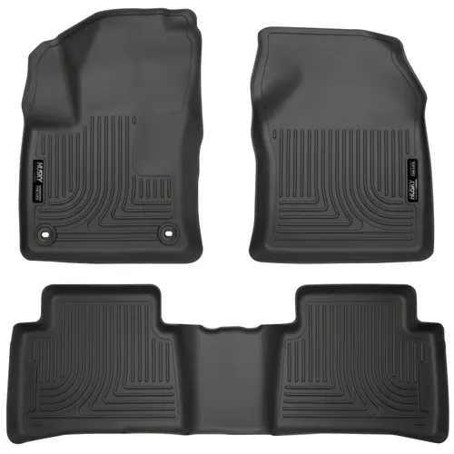 Husky Liners 2016-2022 Toyota Prius Weatherbeater Black Front & 2nd Seat Floor Liners (Footwell Coverage) - 98991 Money Back Guarantee