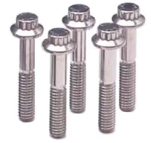 New Release ARP 3/8 Inch 16 Right-Hand Thread, 1.75 Inch 12-Point Bolts - Set of 5