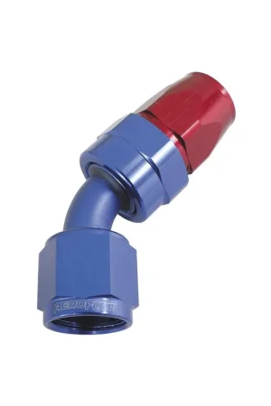 Aeroflow 200 Series PTFE 45 Deg Alloy Hose End -4AN - Black Top Pick