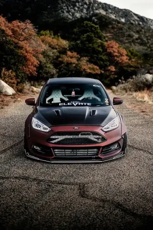 Crafted Ford Focus ST (2015-2018) Front Splitter V4 - 2 Layer | Graveyard Performance