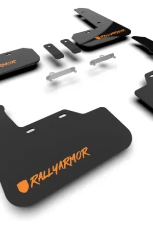 Affordable Rally Armor 22-25 Subaru WRX Black UR Mud Flap Altered Font Orange Logo | Graveyard Performance