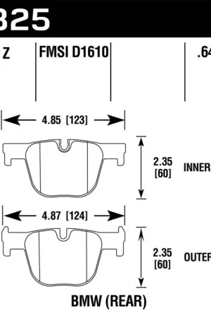 Budget Hawk 13-15 BMW 335i/335i xDrive / 14-16 BMW 435i/435i xDrive HPS 5.0 Rear Brake Pads | Graveyard Performance