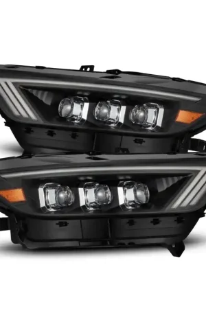 Hassle-Free Returns AlphaRex 15-17 Ford Mustang NOVA Series LED Projector Headlights Blk | Graveyard Performance