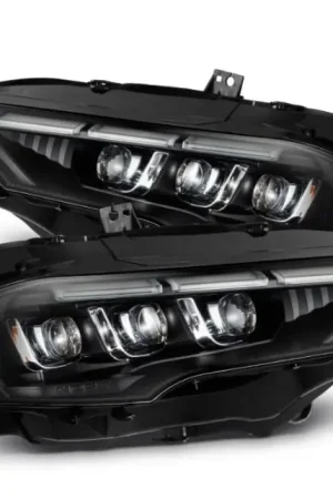 Order Now AlphaRex 18-20 Ford Mustang NOVA LED Proj Headlights Black w/Activ Light/Seq Signal/Switch DRL | Graveyard Performance