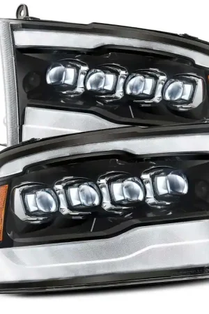 Trending AlphaRex 09-18 Dodge Ram 1500HD NOVA LED Projector Headlights Plank Style Design Gloss Black w/DRL | Graveyard Performance