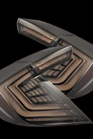 AlphaRex 16-21 Honda Civic Hatchback / Type-R FK8 Nova-Series LED Tail Lights - Black Smoke | Graveyard Performance Clearance